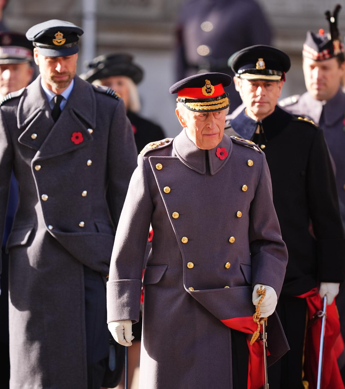 König Charles erinnert am Rememberence Sunday an Kriegstote.