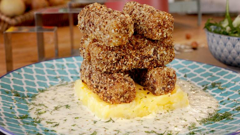 Kohlrabi-Stäbchen mit Dill-Sauce