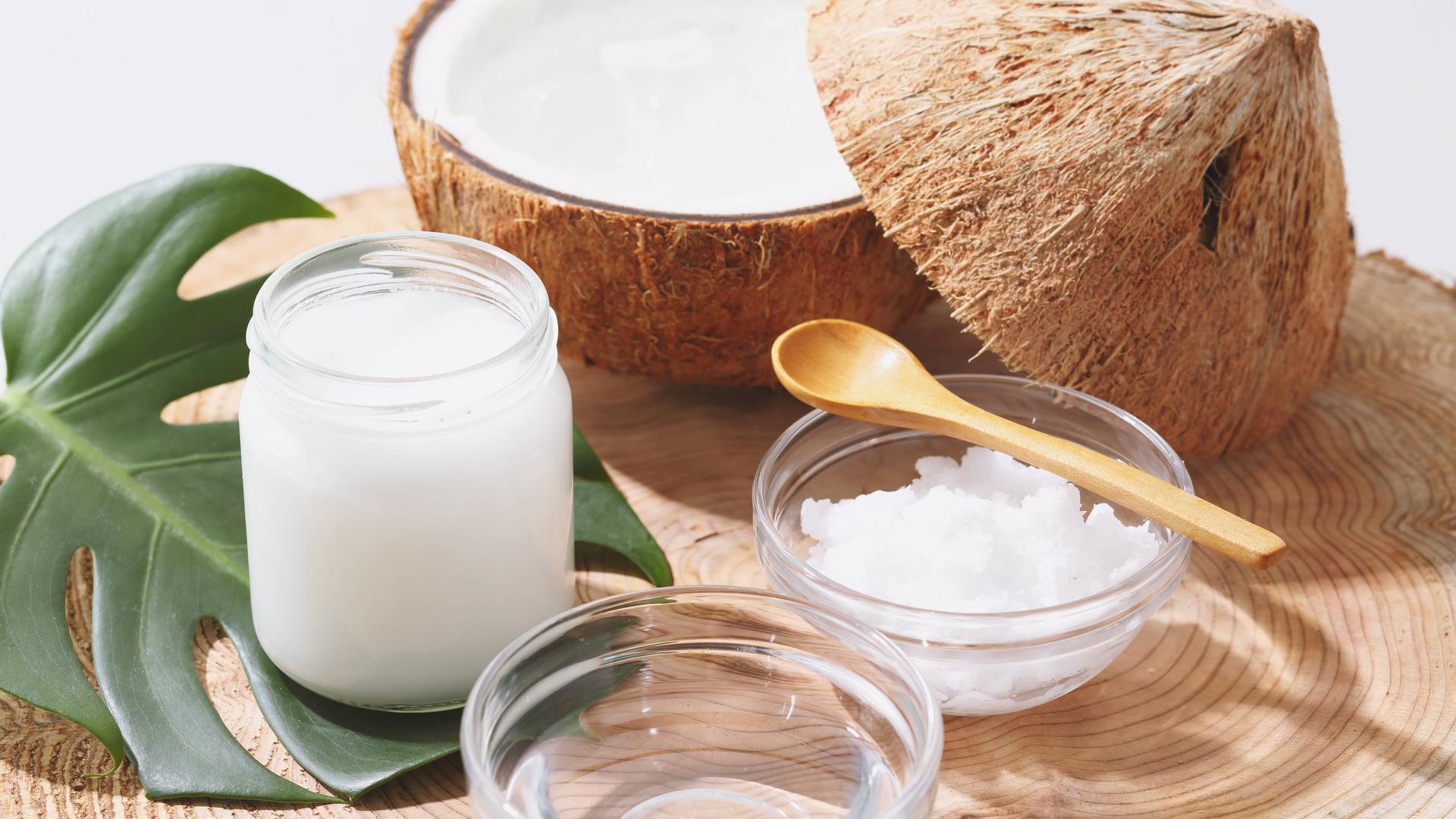 Kokosnuss und Kokosfett