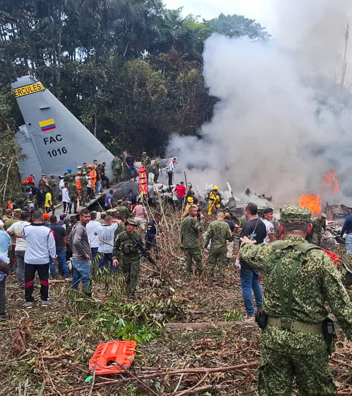 Several dear, scores injured in a military plane crash in Colombia