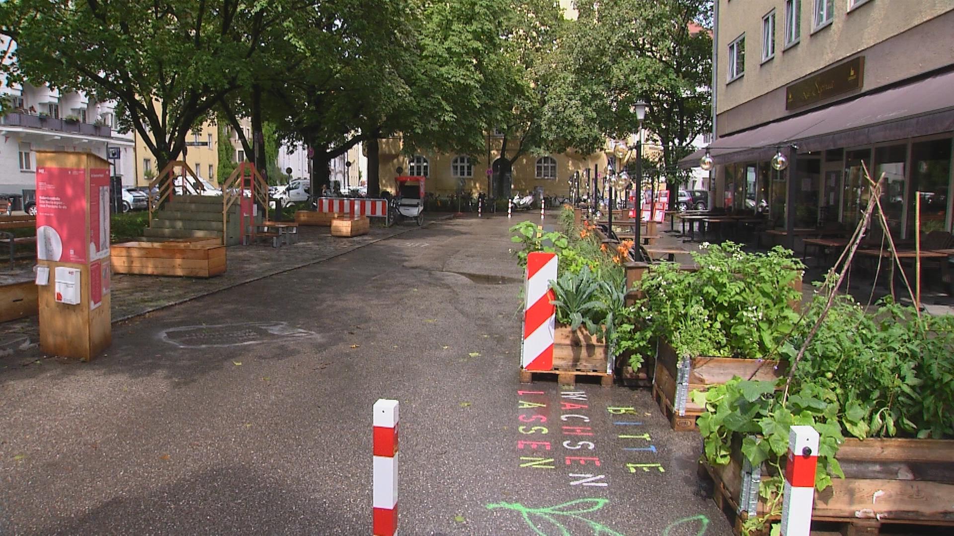 Kolumbusstraße in München verkehrsberuhigt