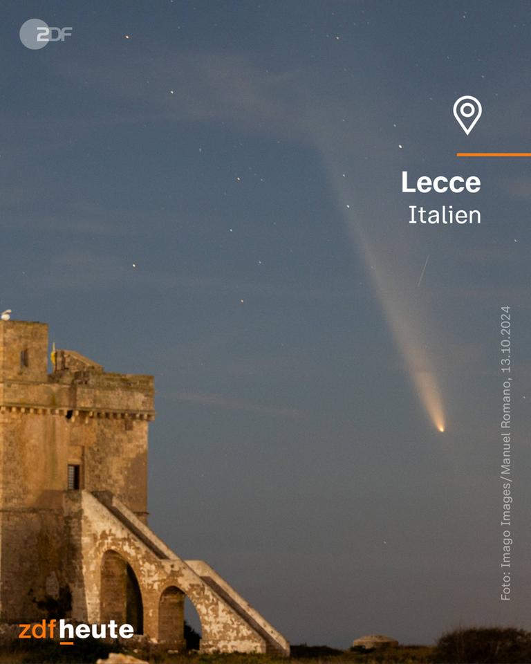 Der Komet Tsuchinshan-Atlas über Lecce Italien