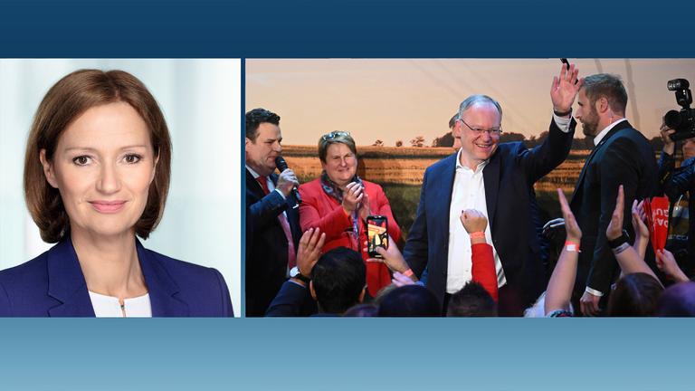 Stephan Weil jubelt auf der SPD-Wahlparty 