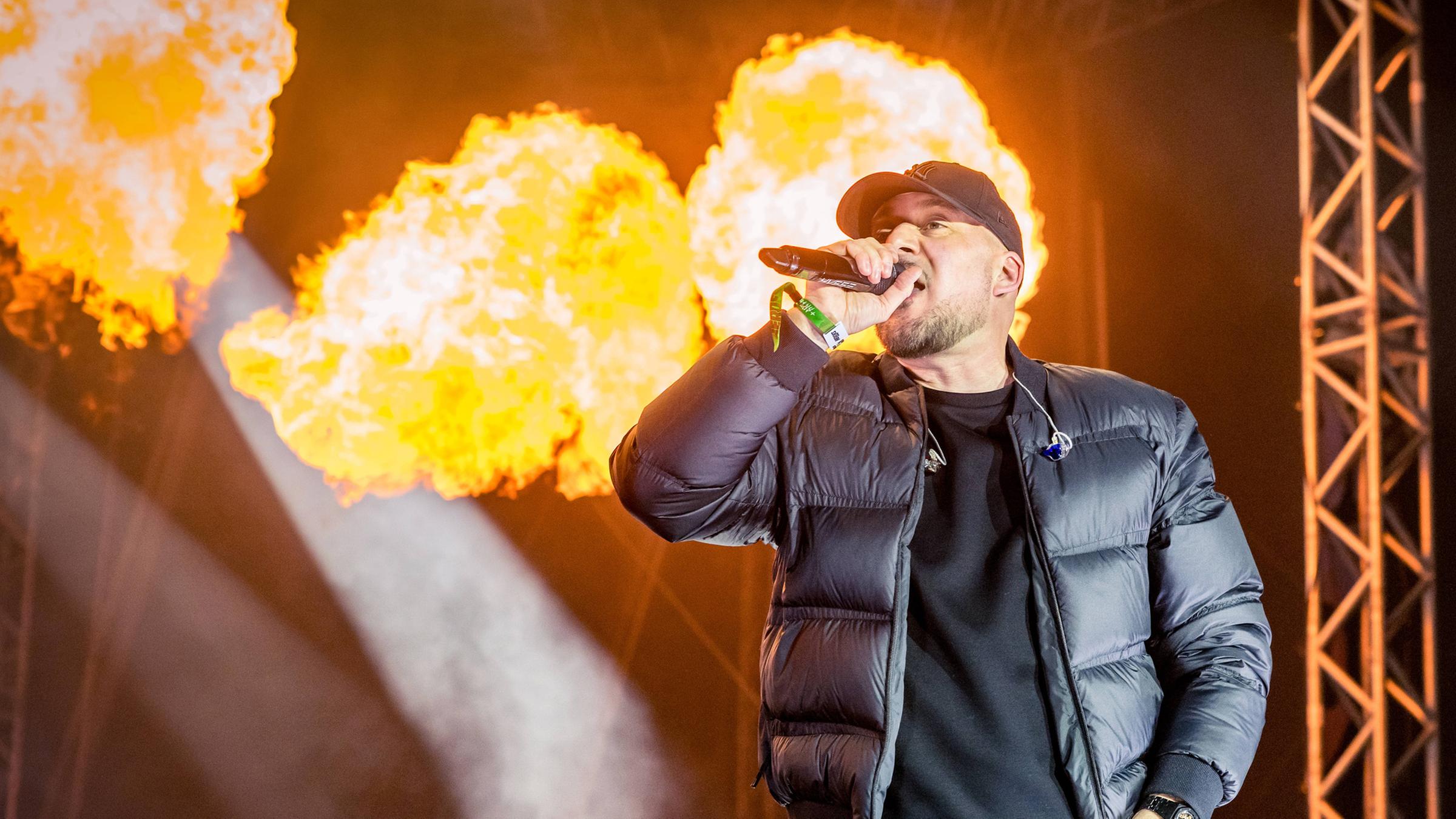 Der deutsche Rapper Kool Savas während eines Auftritts. (Archiv)