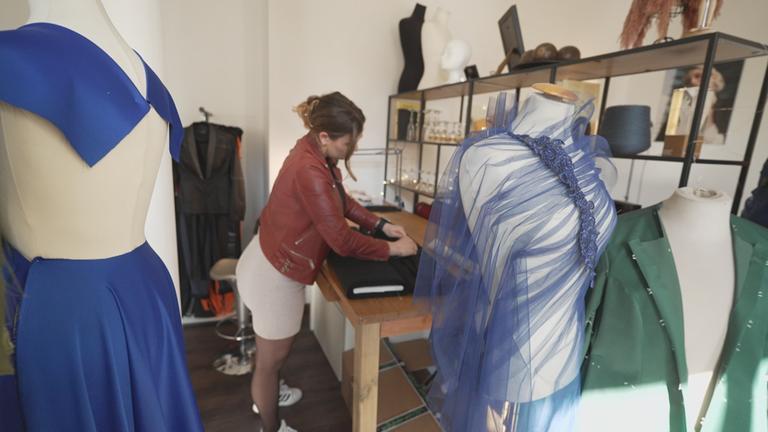 Carolin Woitke, Inhaberin Modelabel in Altenburg