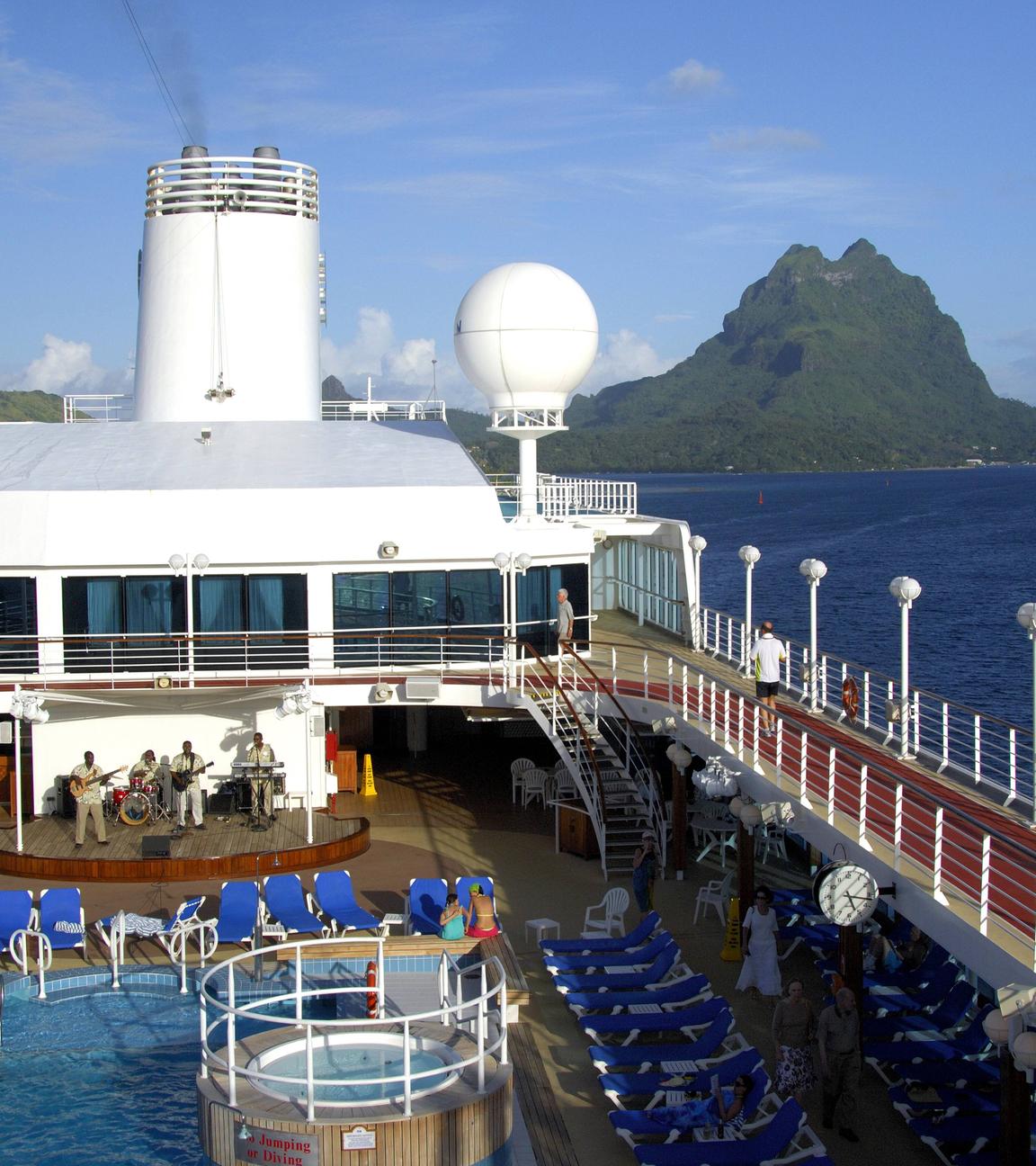 Auf einem Kreuzfahrtschiff