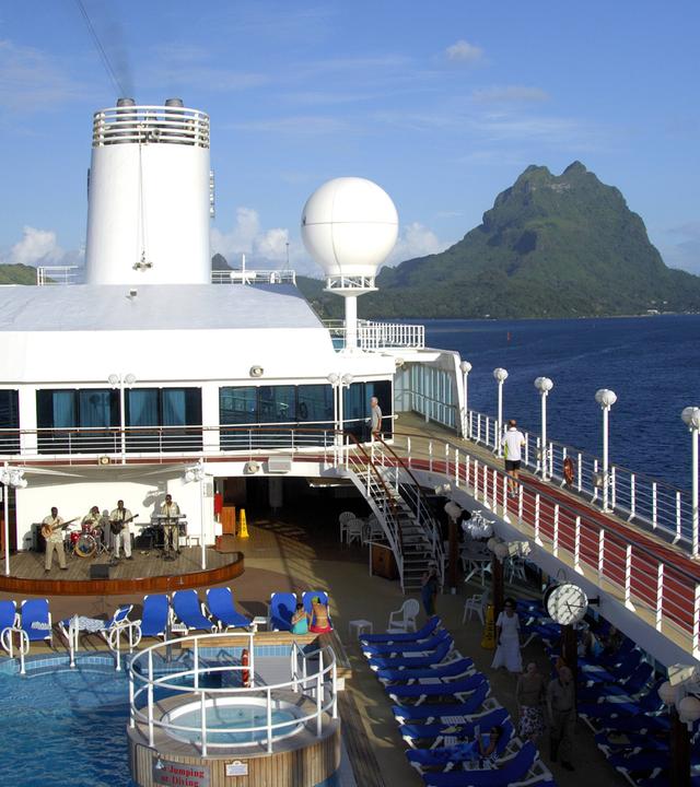 Auf einem Kreuzfahrtschiff