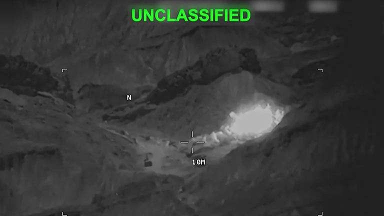 Screenshot aus Video: US-Streitkräfte bei der Durchführung von Angriffen