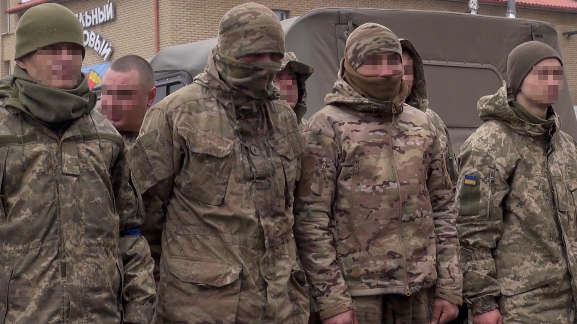 Ukrainische Kriegsgefangene am 26.02.2022