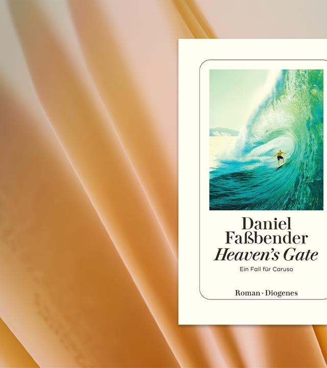 Auf dem Cover des Buches sieht man einen Surfer, der auf einer Riesenwelle reitet.