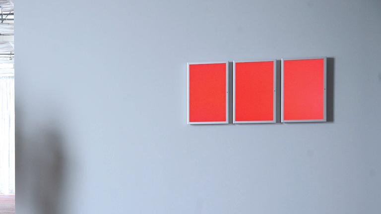 Archiv: Installation - Red Alert - von Hito Steyerl auf der Documenta XII in Kassel, aufgenommen am 22.08.2007