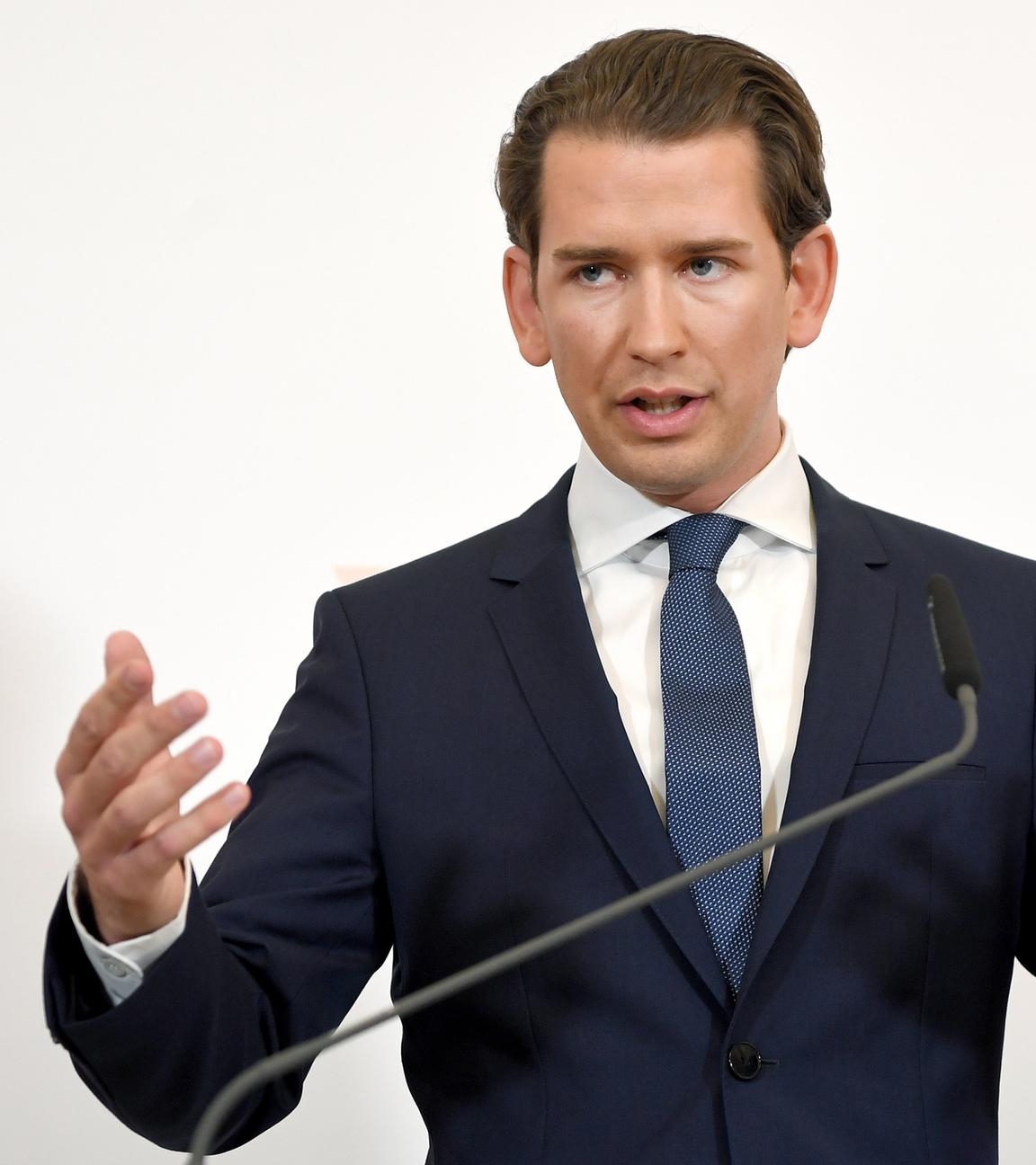 Österreichs Bundeskanzler Sebastian Kurz schlägt bei einer Pressekonferenz Neuwahlen vor; 18.05.2019