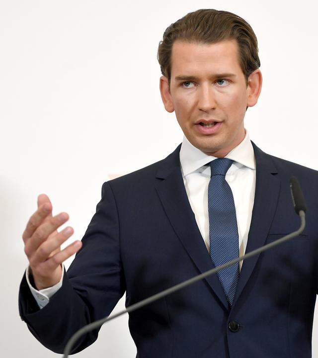 Österreichs Bundeskanzler Sebastian Kurz schlägt bei einer Pressekonferenz Neuwahlen vor; 18.05.2019