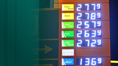 Preistafel an Tankstelle