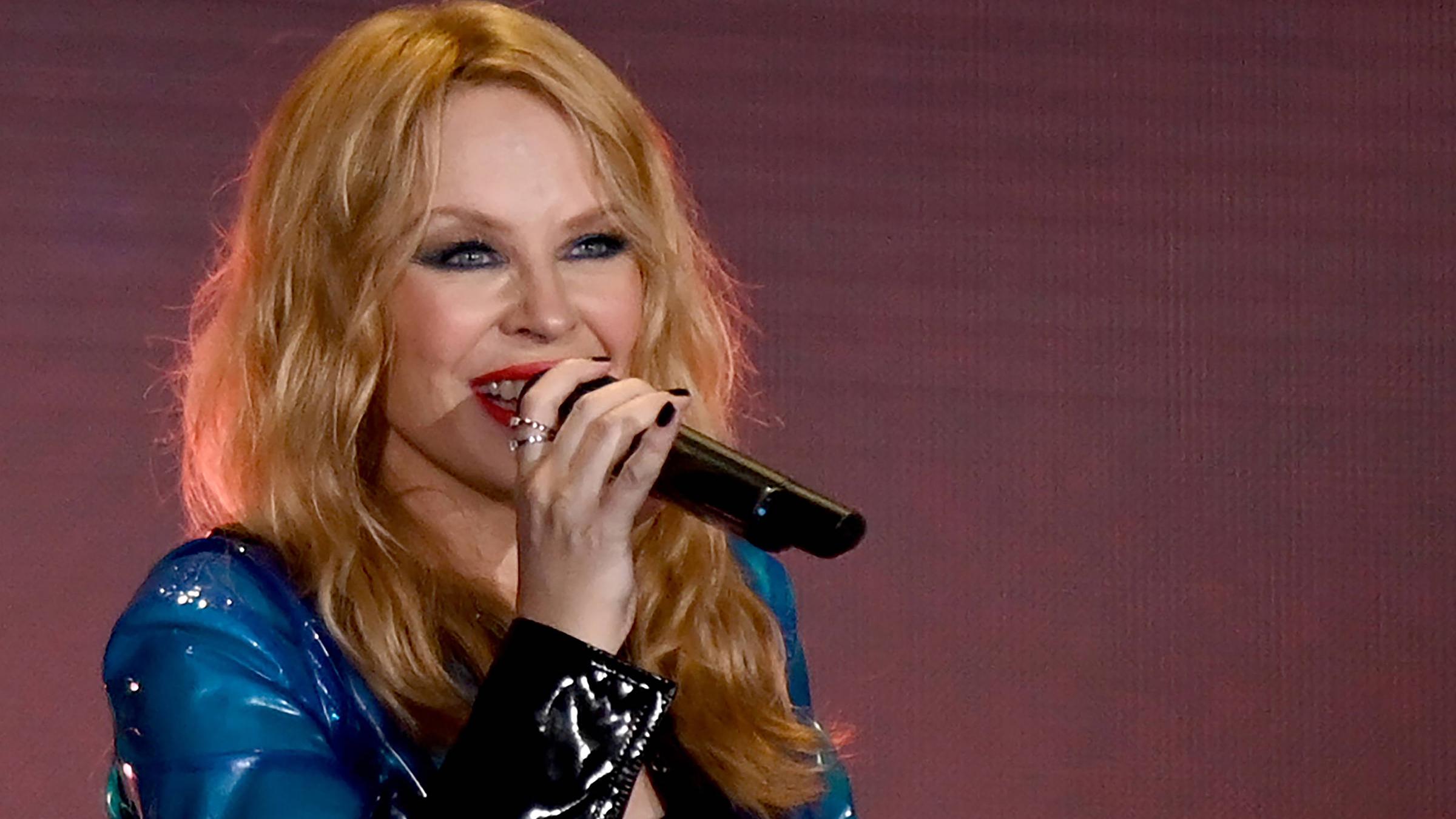 Kylie Minogue im September 2023 auf der Bühne