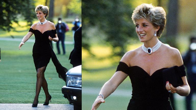Lady Diana in ihrem Designerkleid.