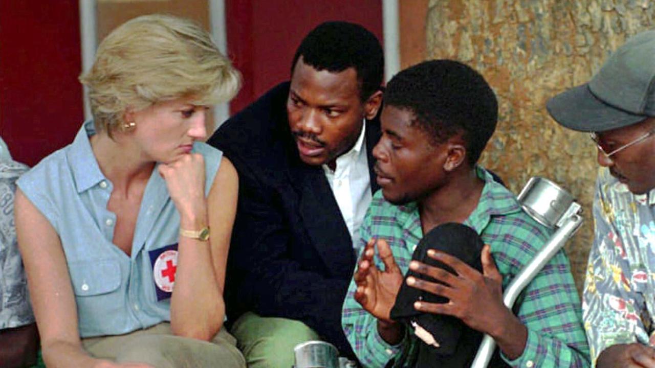 Lady Diana in 1997 in Angola