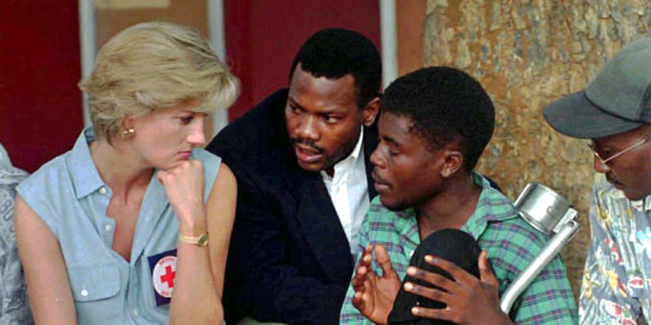 Lady Diana in 1997 in Angola