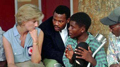 Lady Diana in 1997 in Angola