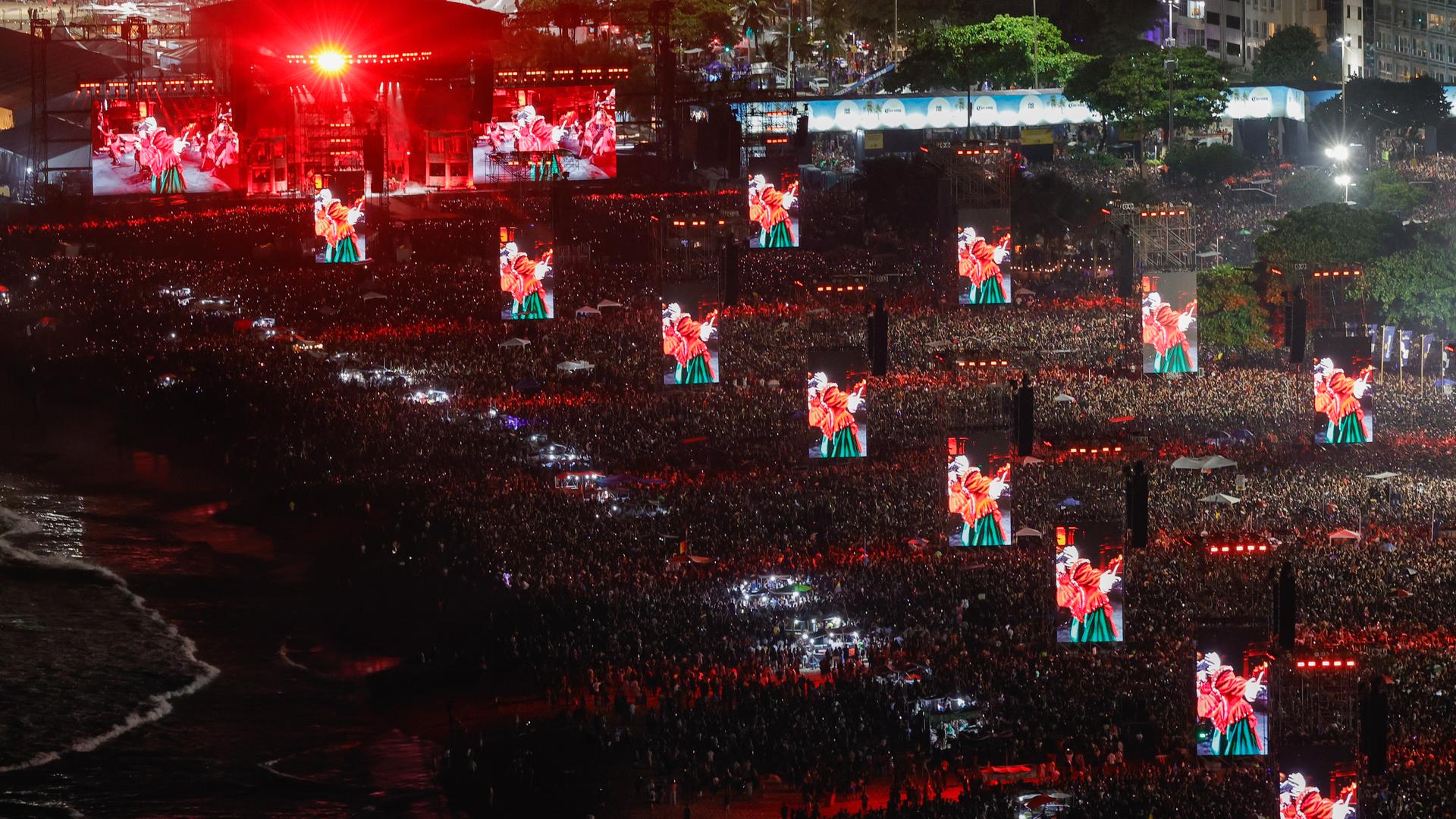 Lady Gaga: Bildschirme beim Konzert in Rio de Janeiro