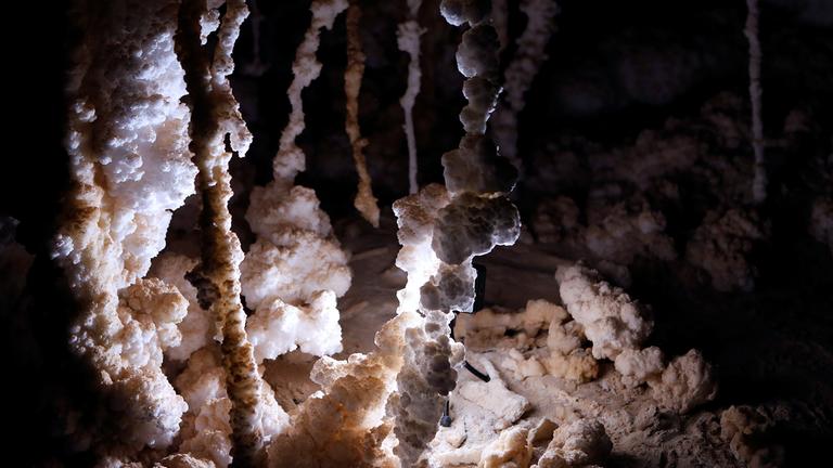 Salzstrukturen in der Malcham-Höhle, Israel, aufgenommen am 27.03.2019