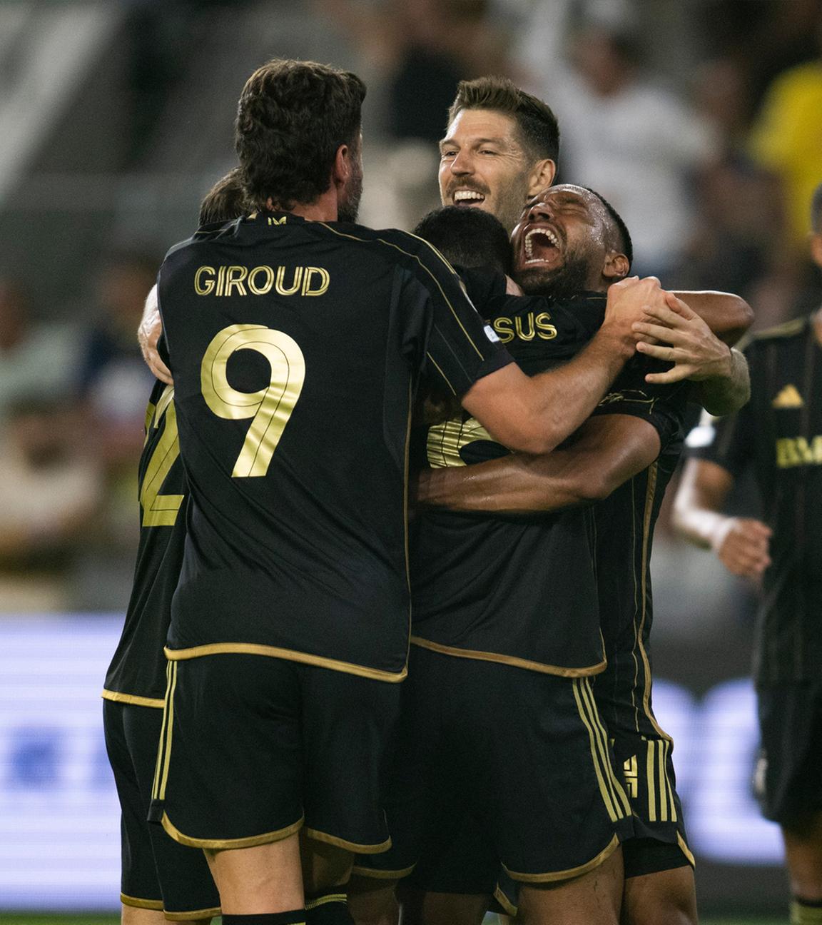 Spieler des Los Angeles FC feiern ihr Tor gegen den Club America am Samstag den 31.05.2025
