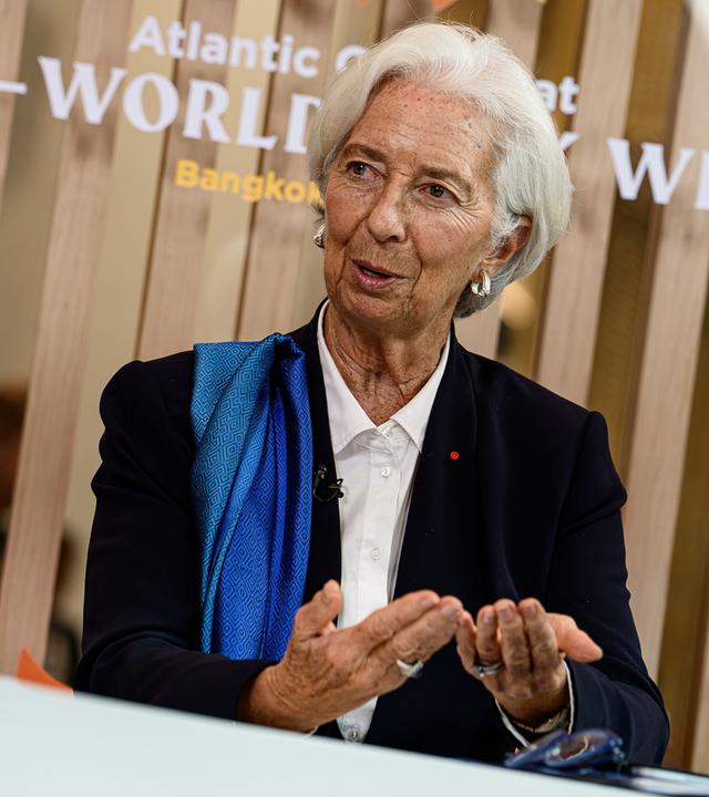 EZB-Präsidentin Christine Lagarde spricht zur digitalen Zukunft des Euro auf der AM2026 in Bangkok