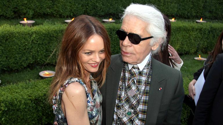 Vanessa Paradis mit Karl Lagerfeld