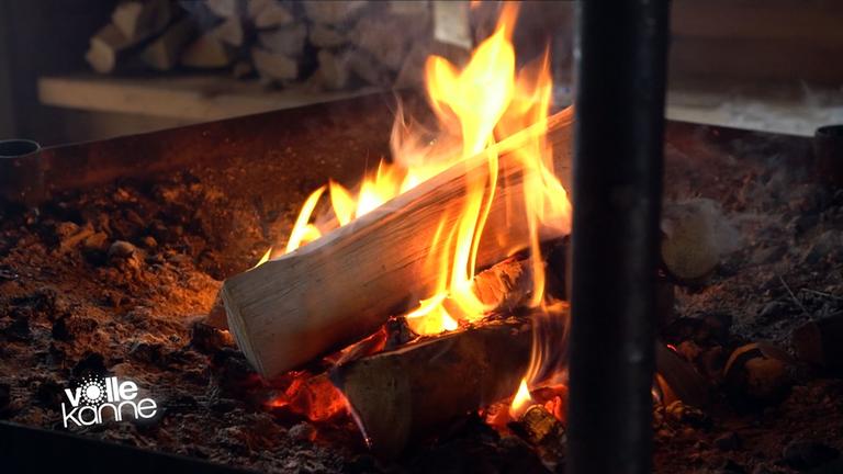 Feuerstelle im Skiurlaub in Schweden
