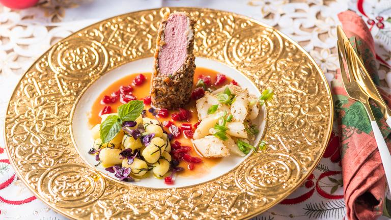 Lammlachse im Vollkorn-Feigenmantel