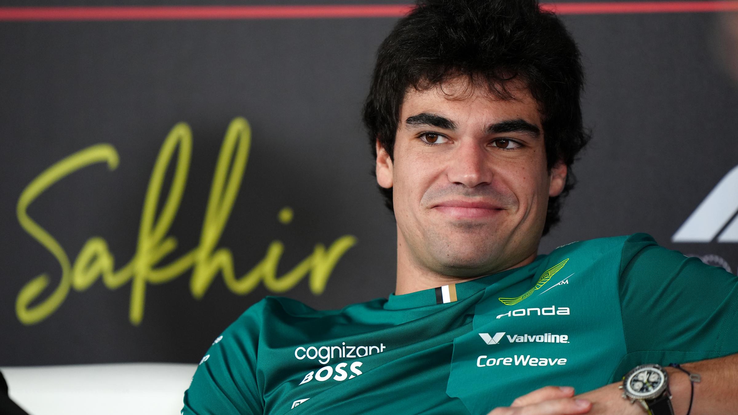 Lance Stroll bei der Pressekonferenz zur Vorbereitung in Bahrain