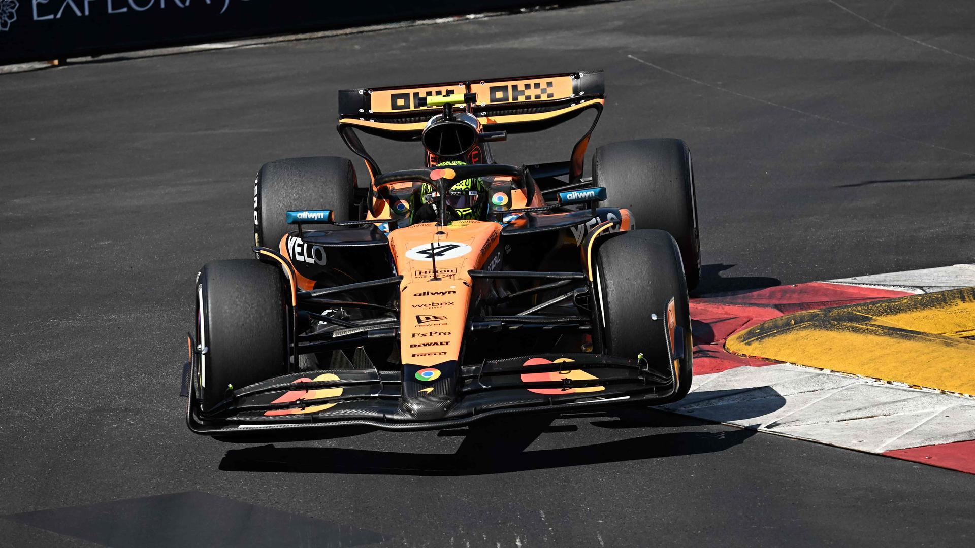 McLaren-Fahrer Lando Norris in Aktion beim Grand Prix von Monaco am 25.05.2025.