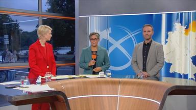 Manuela Schwesig und Enrico Schult im ZDF-Wahlstudio