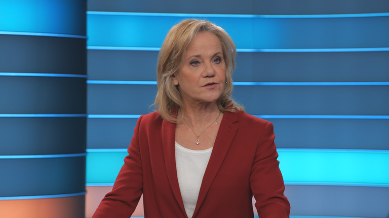 ZDF-Reporterin Christel Haas im ZDFheute live-Studio