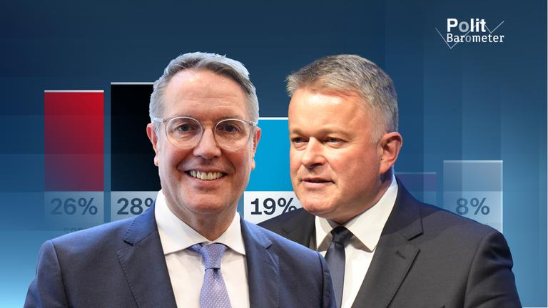 Die Spitzenkandidaten für die Landtagswahl in Rheinland Pfalz, rechts Gordon Schnieder (CDU), links Alexander Schweitzer (SPD)