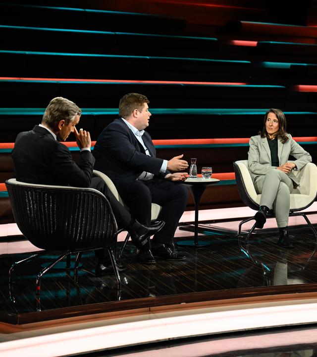 Johannes Volkmann, Marina Kormbaki und Andreas Audretsch zu Gast bei "Markus Lanz".