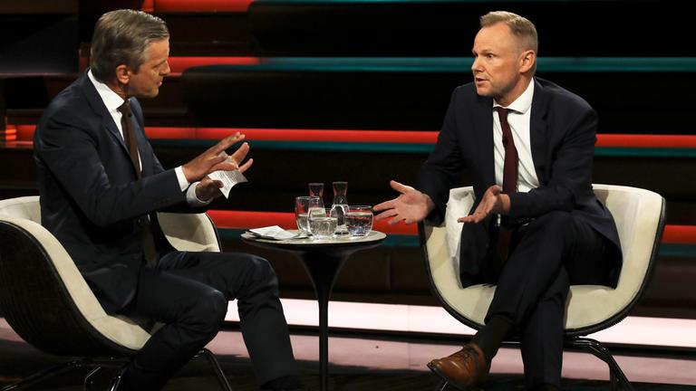 Hamburgs Innensenator Andy Grote (SPD) zu Gast bei Markus Lanz, mit Eva Quadbeck und Jan-Henrik Gruszecki.