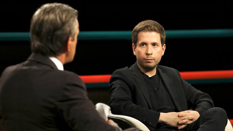 SPD-Generalsekretär Kevin Kühnert zu Gast bei Markus Lanz.