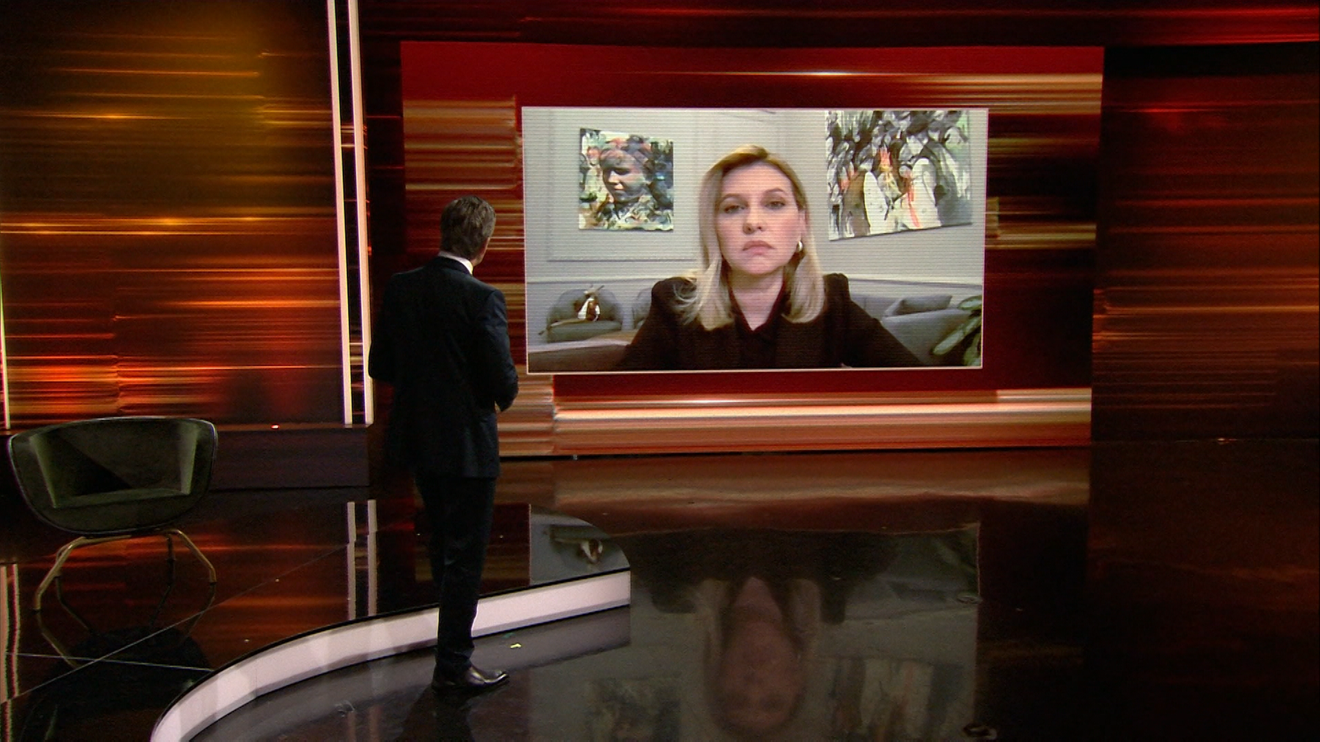 Olena Selenska wurde per Video in die Sendung von Markus Lanz zugeschaltet. 