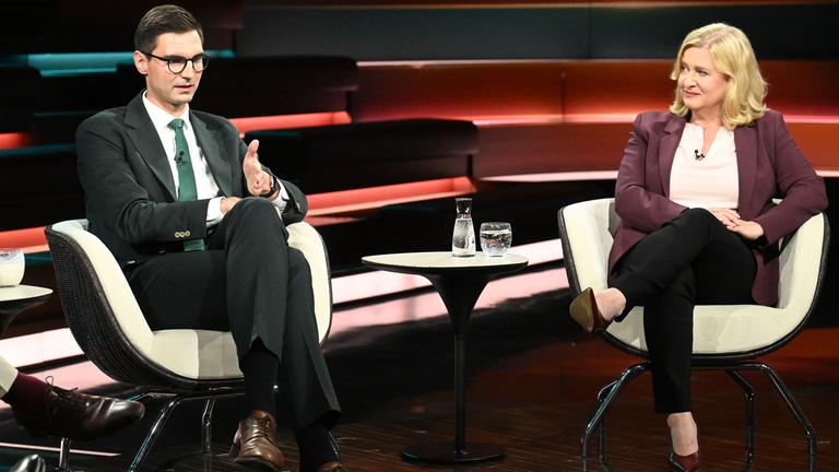 Sepp Müller und Eva Quadbeck diskutieren in der Sendung Markus Lanz vom 20.05.2026.