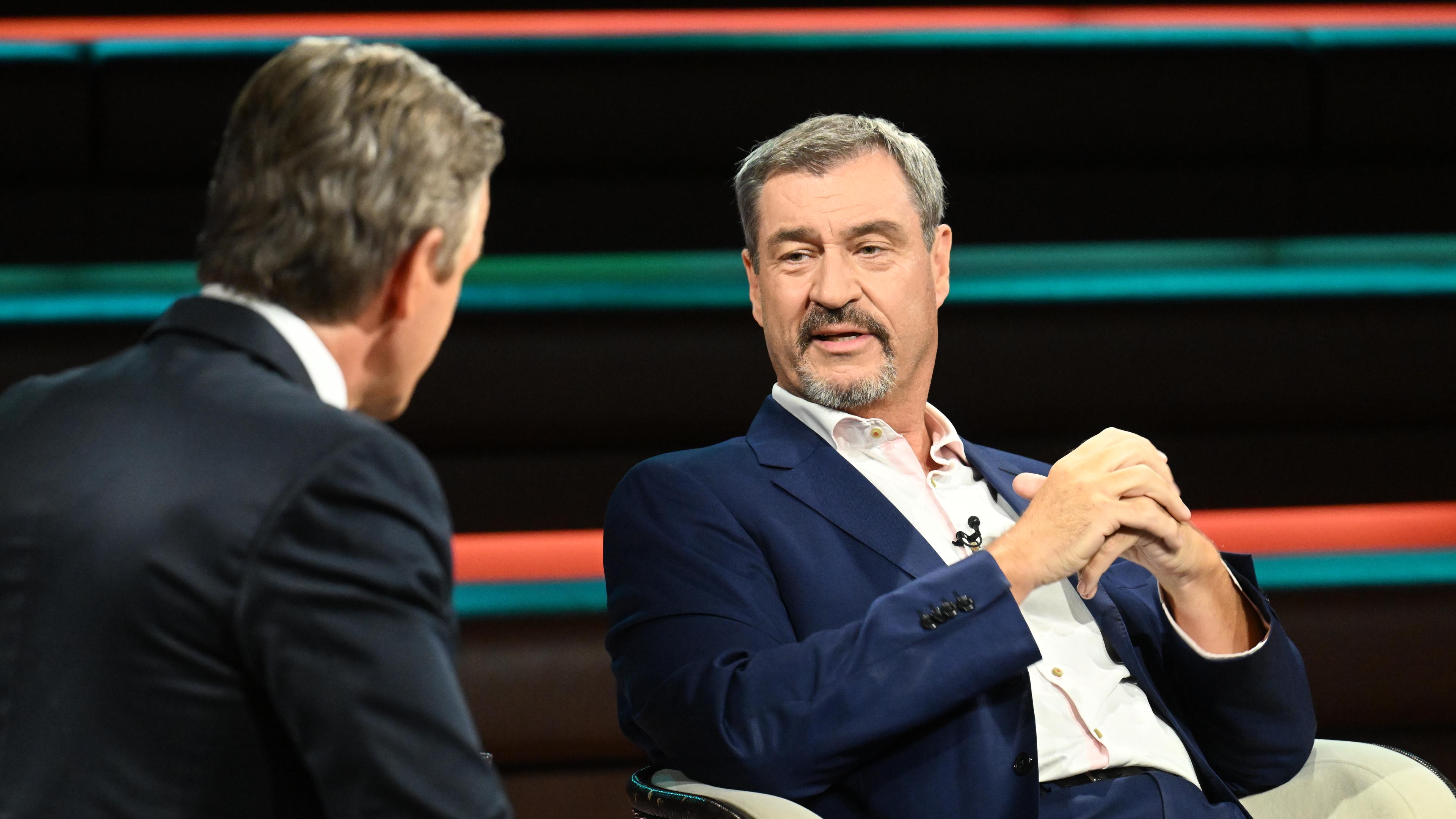 Markus Söder zu Gast bei Markus Lanz.