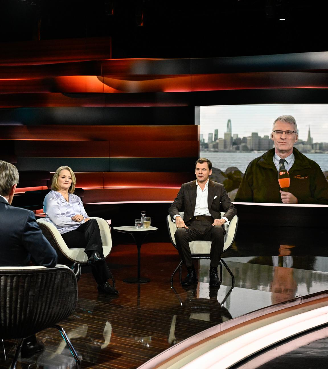 Markus Lanz, Melody Sucharewicz, Katrin Glatz Bruback, Daniel Gerlach, SCHALTE Elmar Theveßen
