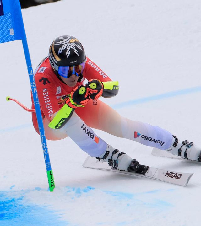 Die Schweizerin Lara Gut-Behrami in Aktion beim Super G am 26.01.2025.
