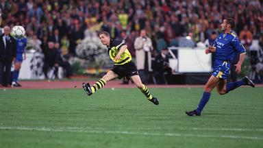 Lars Ricken erzielt 1997 den 3:1-Endstand im Champions-League-Finale gegen Juventus Turin.