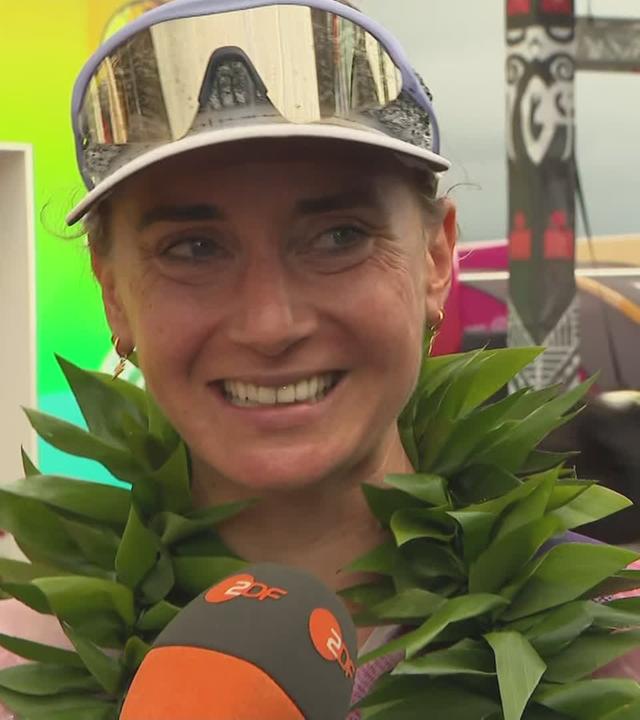 Triathletin Laura Philipp im ZDF-Interview