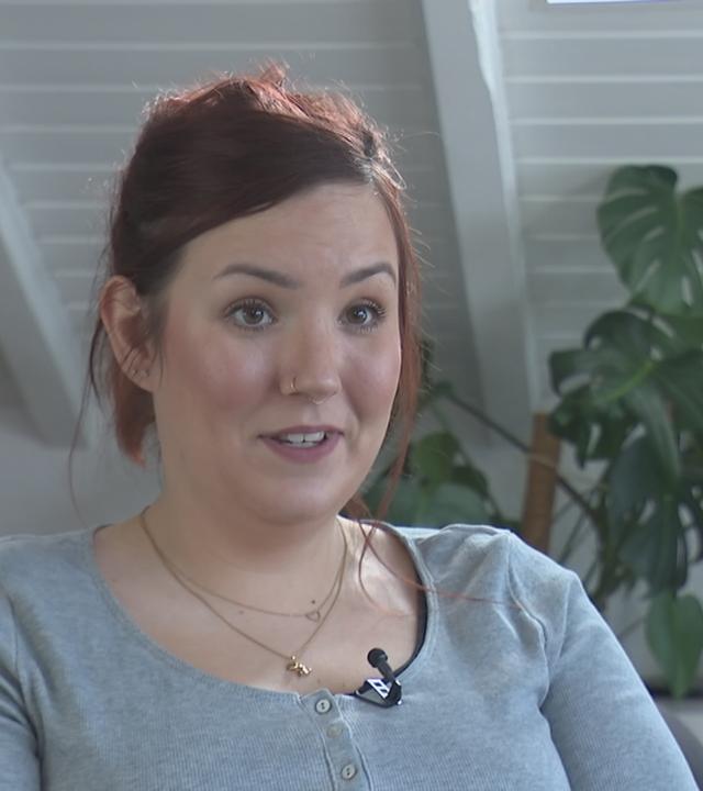 Christin heute, mit 29 bekam sie hochschwanger die Diagnose Brustkrebs.