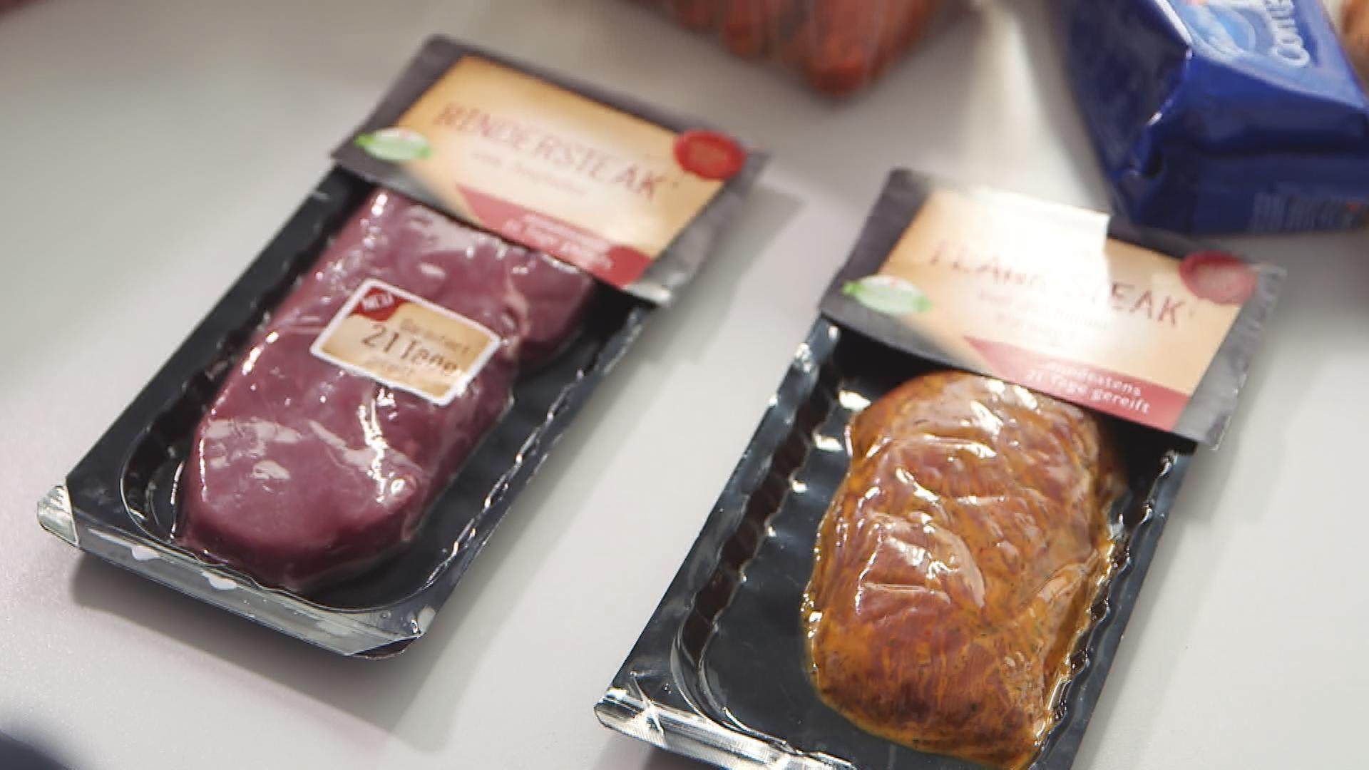 Rindersteak, roh und mariniert
