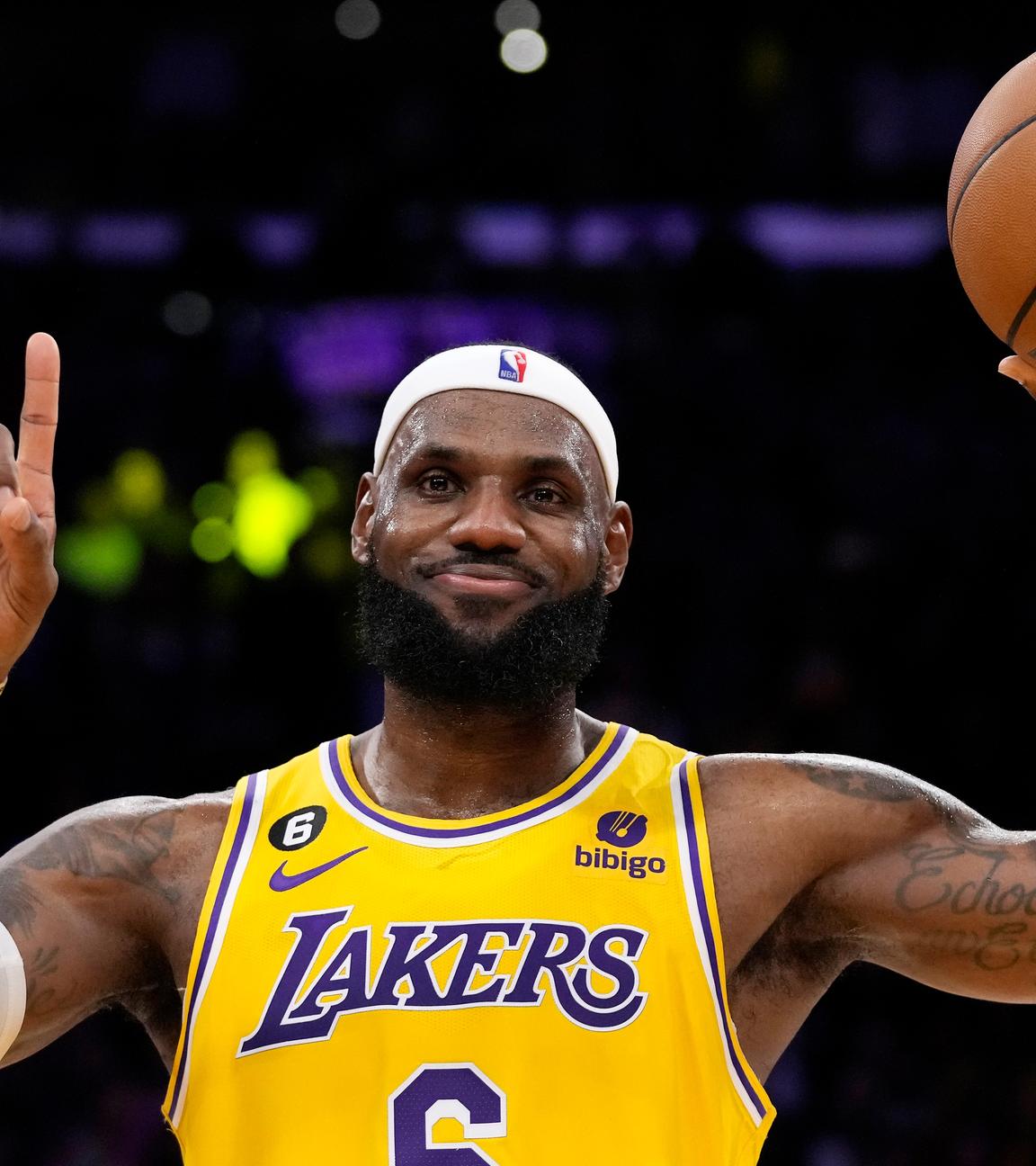 LeBron James von Los Angeles Lakers am 07.02.2023 in Los Angeles (USA)