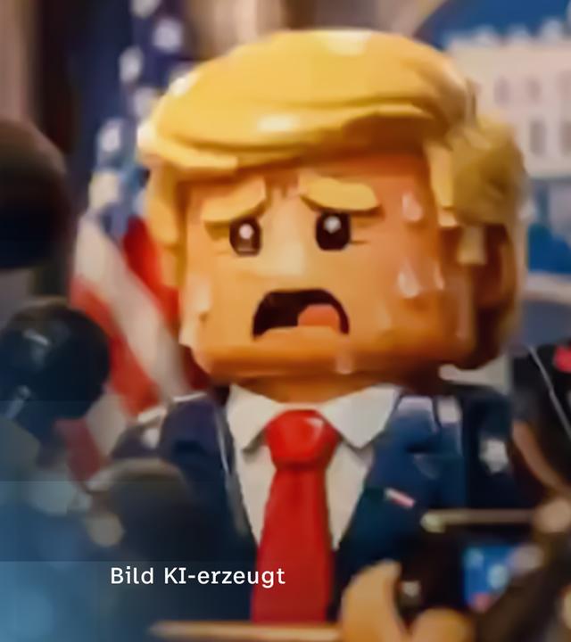 Ein KI-generiertes Lego-Männchen von Donald Trump. 