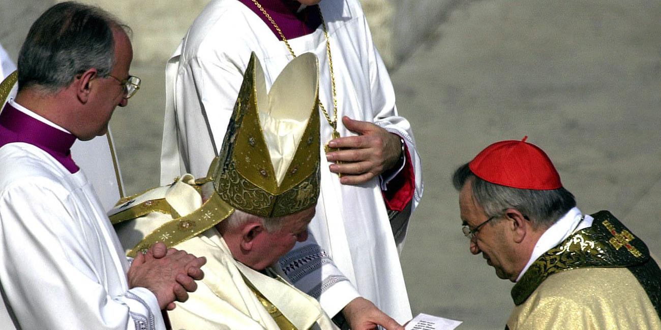 Johannes Paul II. und Kardinal Karl Lehmann